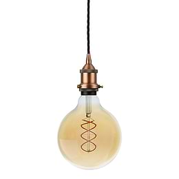 Copper Exposed Bulb Pendant Light