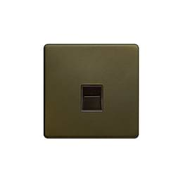 Soho Lighting Bronze 1 Gang Telephone Master Socket,BT Screwless