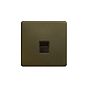 Soho Lighting Bronze 1 Gang Telephone Master Socket,BT Screwless