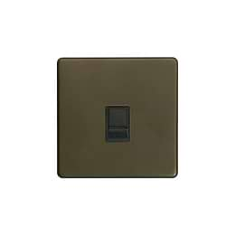 Soho Lighting Bronze 1 Gang Data Socket RJ45 Ethernet Cat5/6 Screwless