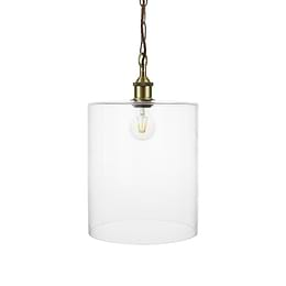 Lowell Grand Clear Cylindrical Glass Pendant Light