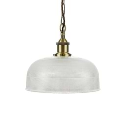 Prismatic Stepped Dome Glass Pendant Light