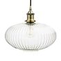  Ribbed Glass Pendant Light