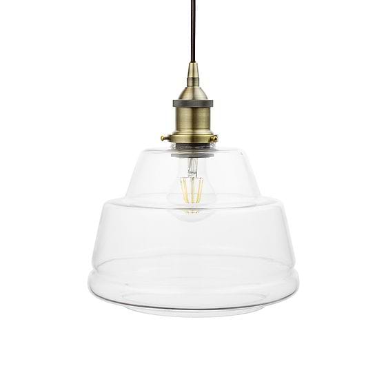 Stepped Clear Glass Pendant Light
