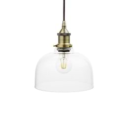 Clear Glass Dome Pendant Light