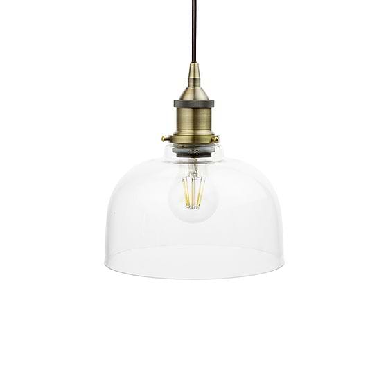 Clear Glass Dome Pendant Light