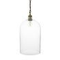 Lawrence Clear Elongated Dome Glass Pendant Light