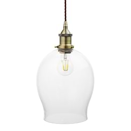  Curved Glass Pendant Light