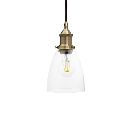 Small Cone Clear Small Glass Pendant Light