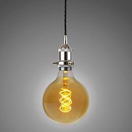 Nickel Exposed Bulb Pendant Light
