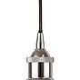 Soho Lighting Nickel Decorative Bulb Holder with Black Round Cable