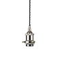 Soho Lighting Nickel Decorative Bulb Holder with Grey Twisted Cable