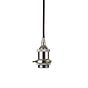 Soho Lighting Nickel Decorative Bulb Holder with Black Round Cable