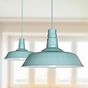 Duck Egg Blue Turquoise Industrial Breakfast Bar Pendant Light - Argyll