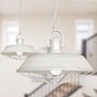 Clay White Cream Cage Industrial Kitchen Island Pendant Light - Brewer Cage - Soho Lighting