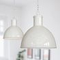 Clay White Cream Industrial Hallway Pendant Light - Wardour - Soho Lighting