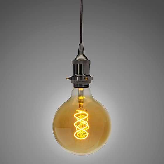 Soho Lighting Black Nickel Decorative Bulb Holder with Black Round Cable