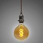 Soho Lighting Black Nickel Decorative Bulb Holder with Brown Twisted Cable