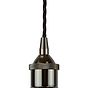 Soho Lighting Black Nickel Decorative Bulb Holder with Black Twisted Cable