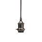 Soho Lighting Black Nickel Decorative Bulb Holder with Black Round Cable