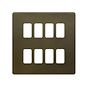 Soho Lighting Bronze 8 Gang RM Rectangular Module Grid Switch Plate