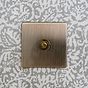 Soho Lighting Antique Brass 1 Gang 6A 2 Way Retractive Push Button Switch
