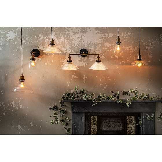 Romilly Etched Glass Funnel French Style Wall Light - Soho Lighting