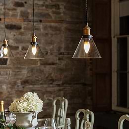 Glass Tapered Pendant Light