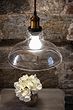 Romilly Edison Industrial Clear Glass Step Breakfast Bar Pendant Light