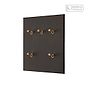 Soho Lighting Heritage Bronze 5 Gang 2 Way Dimming Toggle Switch - The Palaces Collection