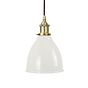 White and Brass Small Pendant Light