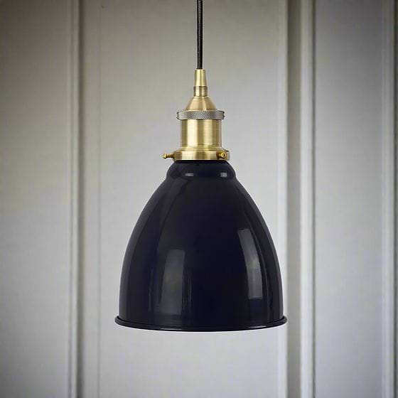 Navy Blue Classic Painted Small Pendant Light