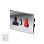 Soho Lighting Polished Chrome 45A Cooker Control Unit Blk Ins Screwless