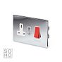 Soho Lighting Polished Chrome 45A Cooker Control Unit Wht Ins Screwless