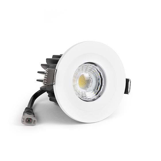 Soho Lighting White LED Downlights, Fire Rated, Fixed, IP65, CCT Switch, High CRI, Dimmable