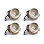 4 Pack - Antique Brass Fixed CCT Fire Rated LED Dimmable 10W IP65 Downlight