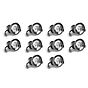 10 Pack - Polished Chrome CCT Fire Rated LED Dimmable 10W IP65 Downlight
