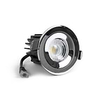 Polished Chrome Fire Rated Fixed LED Downlights Dimmable