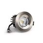 10 Pack - Soho Lighting Brushed Chrome LED Downlights, Fire Rated, Fixed, IP65, CCT Switch, High CRI, Dimmable