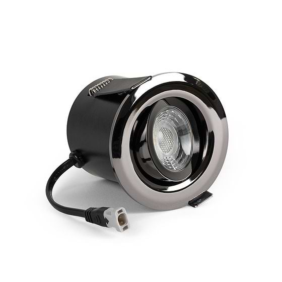 Soho Lighting Black Nickel 3K Warm White Tiltable LED Downlights, Fire Rated, IP44, High CRI, Dimmable