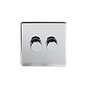 Polished Chrome 2 Gang Dimmer Switch
