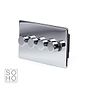 Soho Lighting Polished Chrome 4 Gang 2 -Way Intelligent Dimmer 150W LED (300w Halogen/Incandescent)