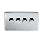 Polished Chrome 4 Gang Dimmer Switch
