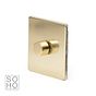 Soho Lighting Brushed Brass 1 Gang 2-Way Intelligent Dimmer 150W LED (300w Halogen/Incandescent)