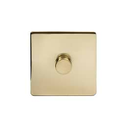 Soho Lighting Brushed Brass 1 Gang 1000W DC1-10V Dimmer Switch