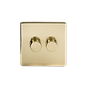 Brushed Brass Multi-Way Dimmer switch
