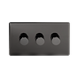 Black Nickel 3 Gang Dimmer Switch
