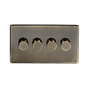 Antique Brass 4 Gang Dimmer Switch

