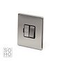 Soho Lighting Brushed Chrome Fused Spur (FCU) Switched 13A DP Blk Ins Screwless
