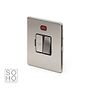 Soho Lighting Brushed Chrome Fused Connection Unit (FCU) Switched With Neon 13A DP Blk Ins Screwless